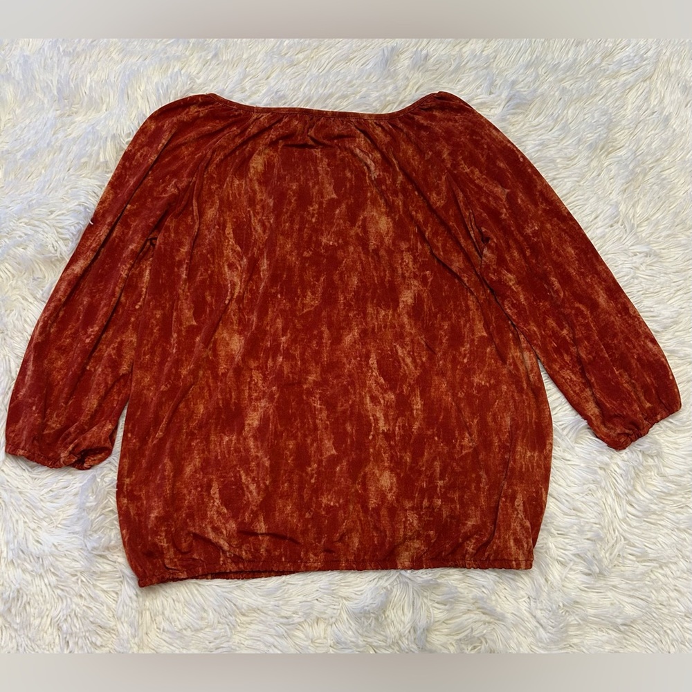 MICHAEL Michael Kors | Burnt Orange 3/4 Sleeve Blouse - Picture 6 of 6